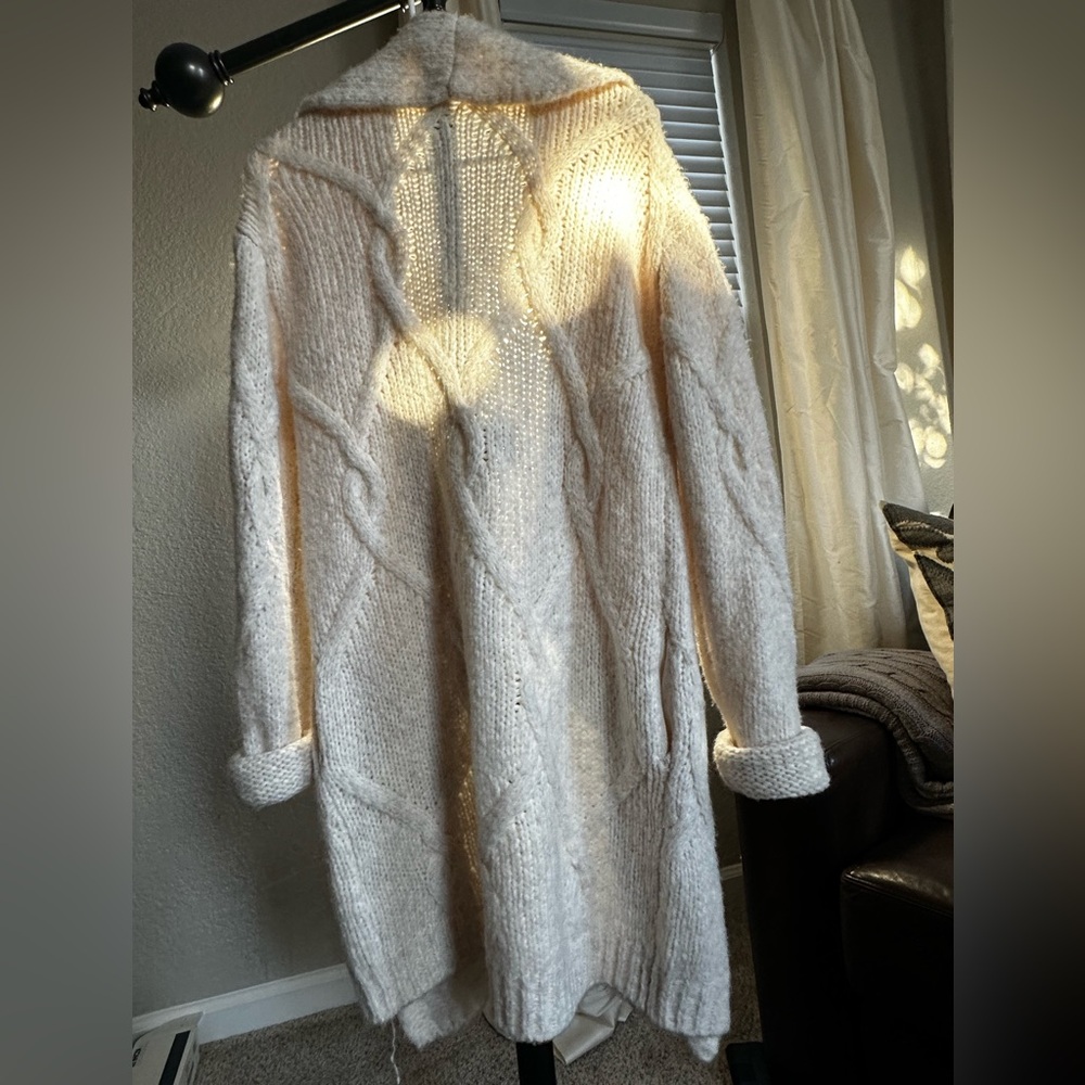 NWOT By Anthropologie Hooded Cardigan Sweater XS - Picture 10 of 13